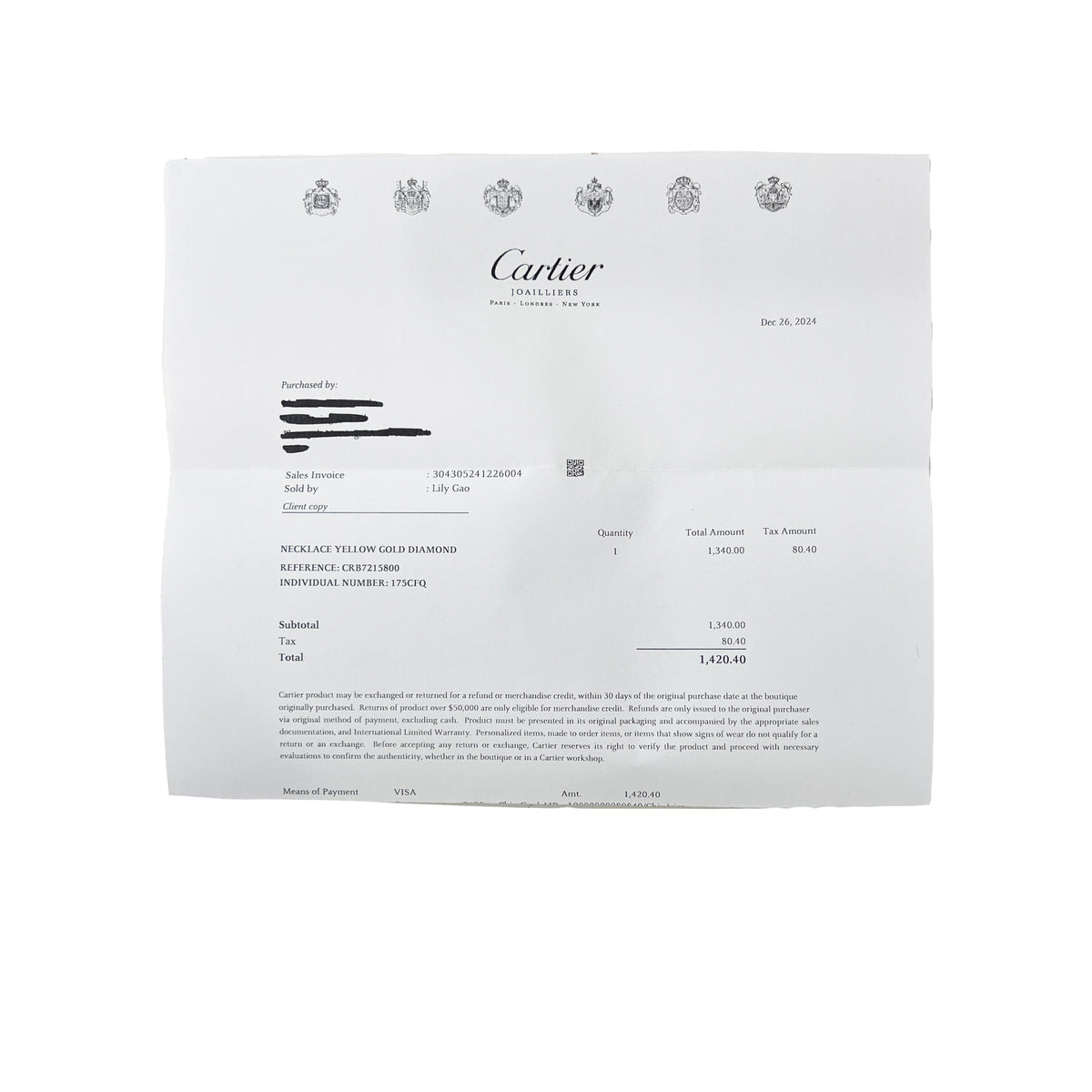 Yellow Gold Diamond Small Model Damour Necklace