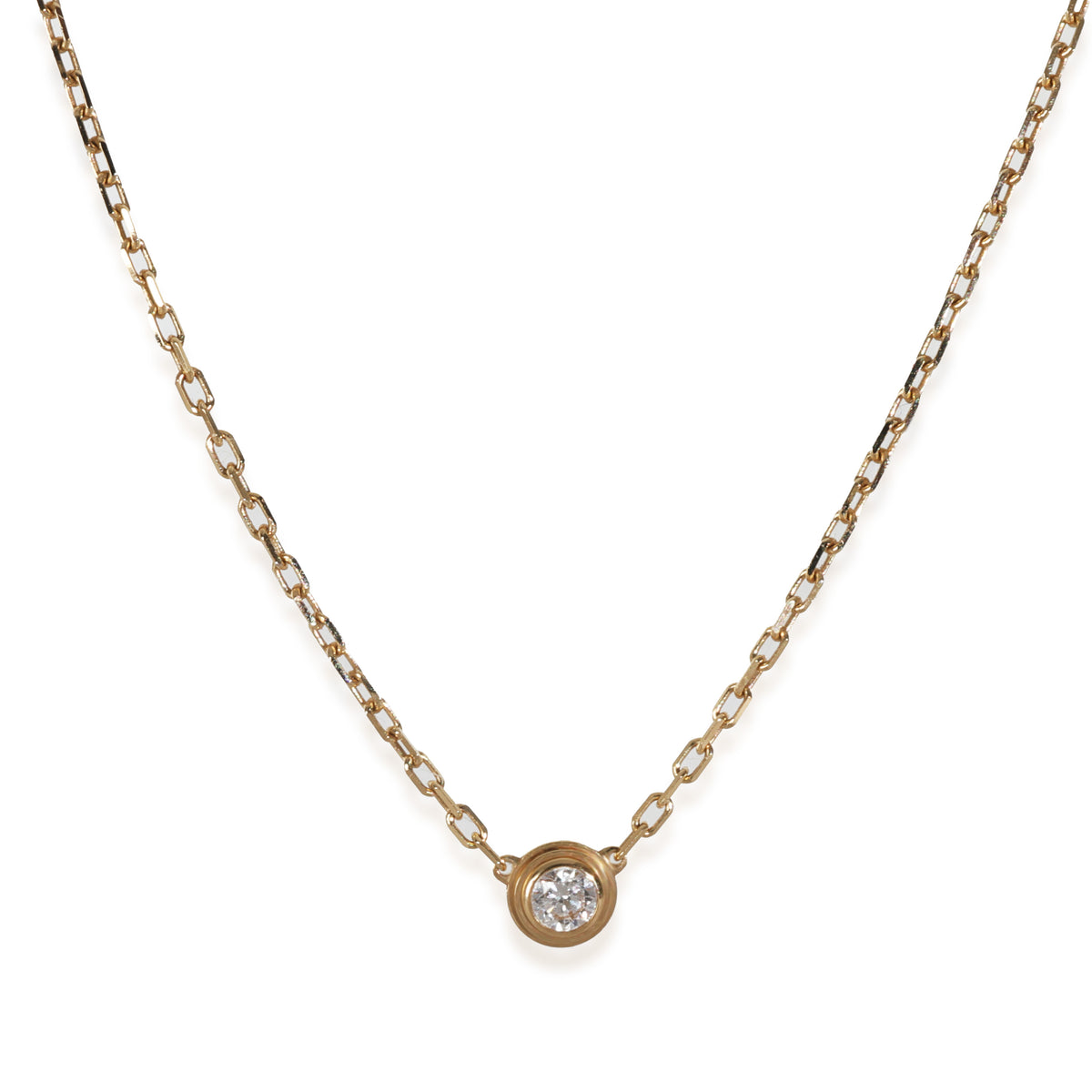 Yellow Gold Diamond Small Model Damour Necklace
