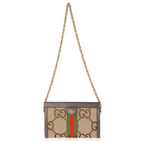 GG Jumbo Dollar Calfskin Web Small Ophidia Chain Shoulder Bag