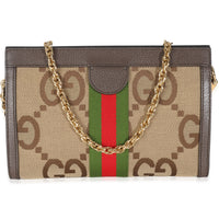 GG Jumbo Dollar Calfskin Web Small Ophidia Chain Shoulder Bag