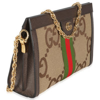 GG Jumbo Dollar Calfskin Web Small Ophidia Chain Shoulder Bag