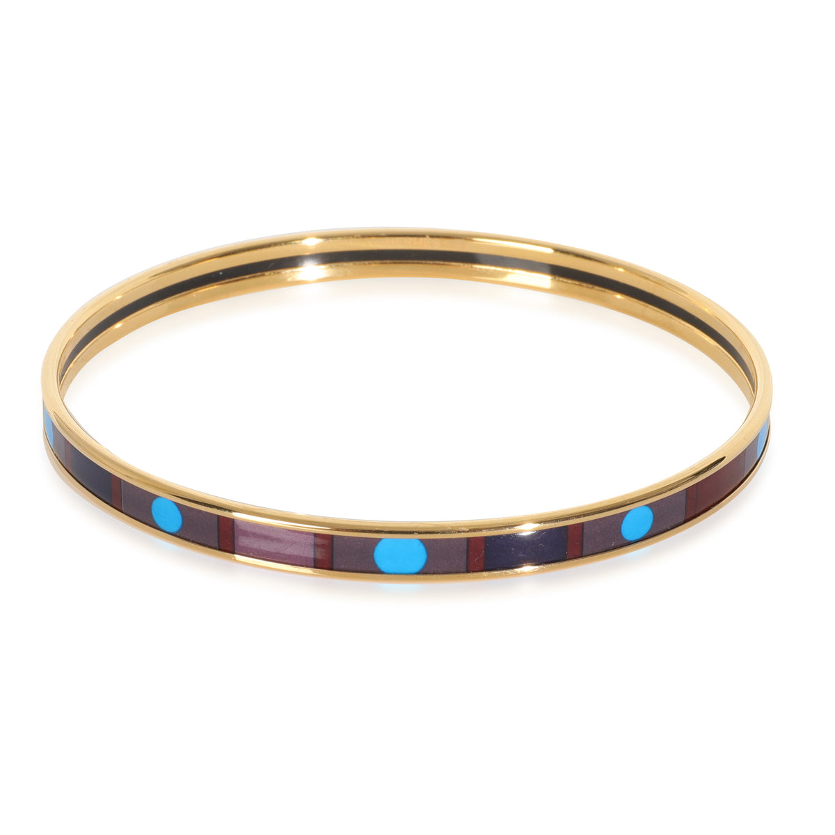 Gold-Plated Enamel Bracelet, 67MM