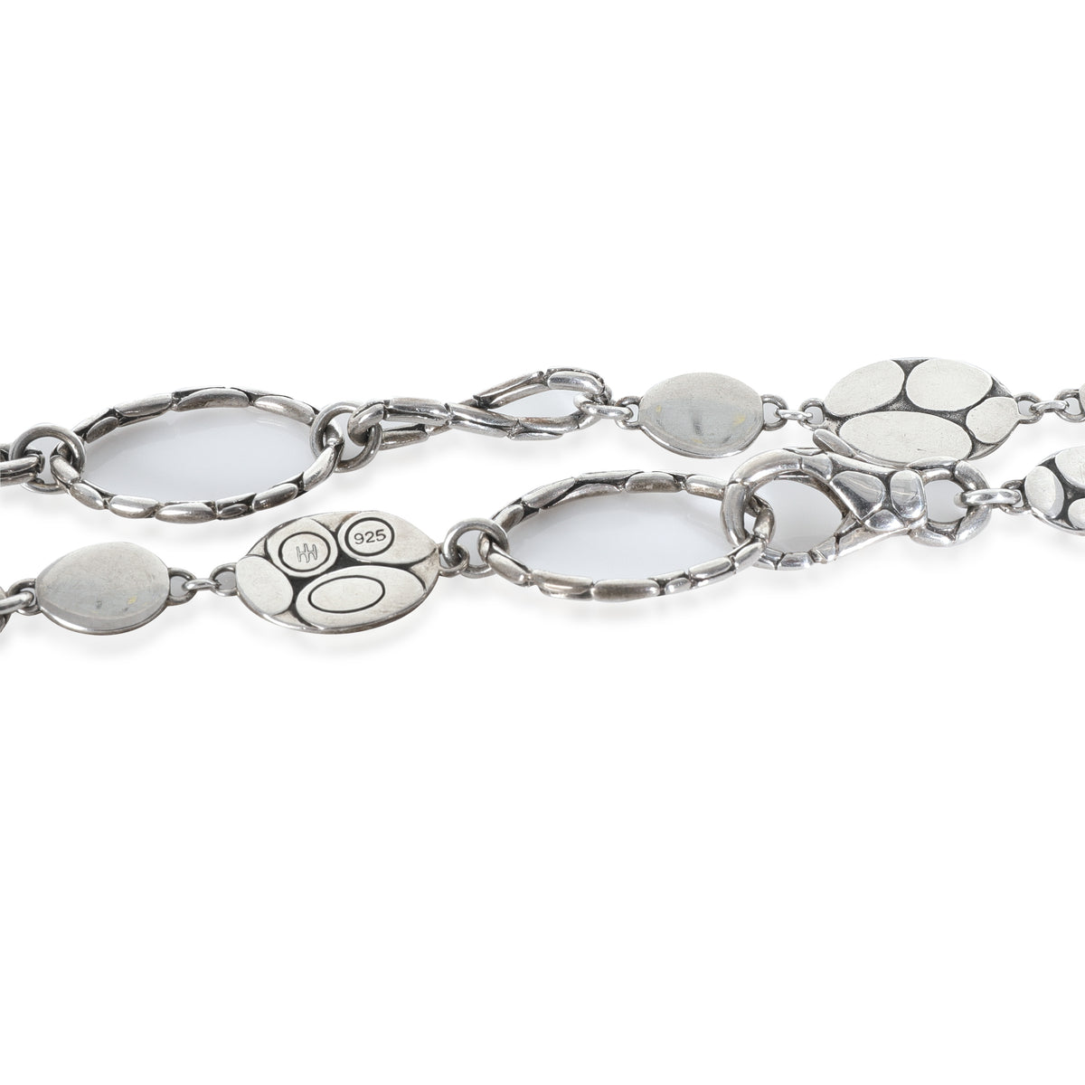 Sterling Silver  Kali Menari Pebble Station Necklace