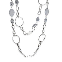 Sterling Silver  Kali Menari Pebble Station Necklace