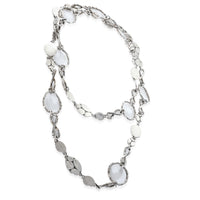 Sterling Silver  Kali Menari Pebble Station Necklace