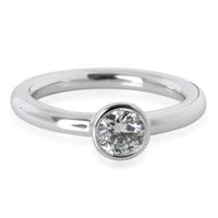 0.35 ct Round Brilliant Diamond Bezet Solitaire Engagement Ring