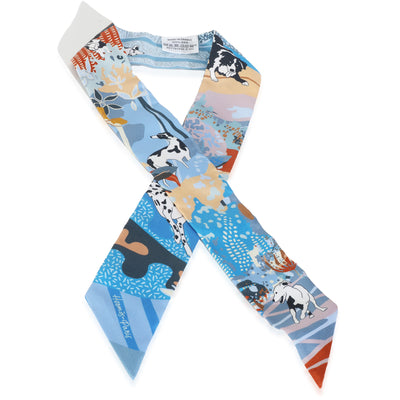 Silk Bleu Rose Brun En Liberte Twilly