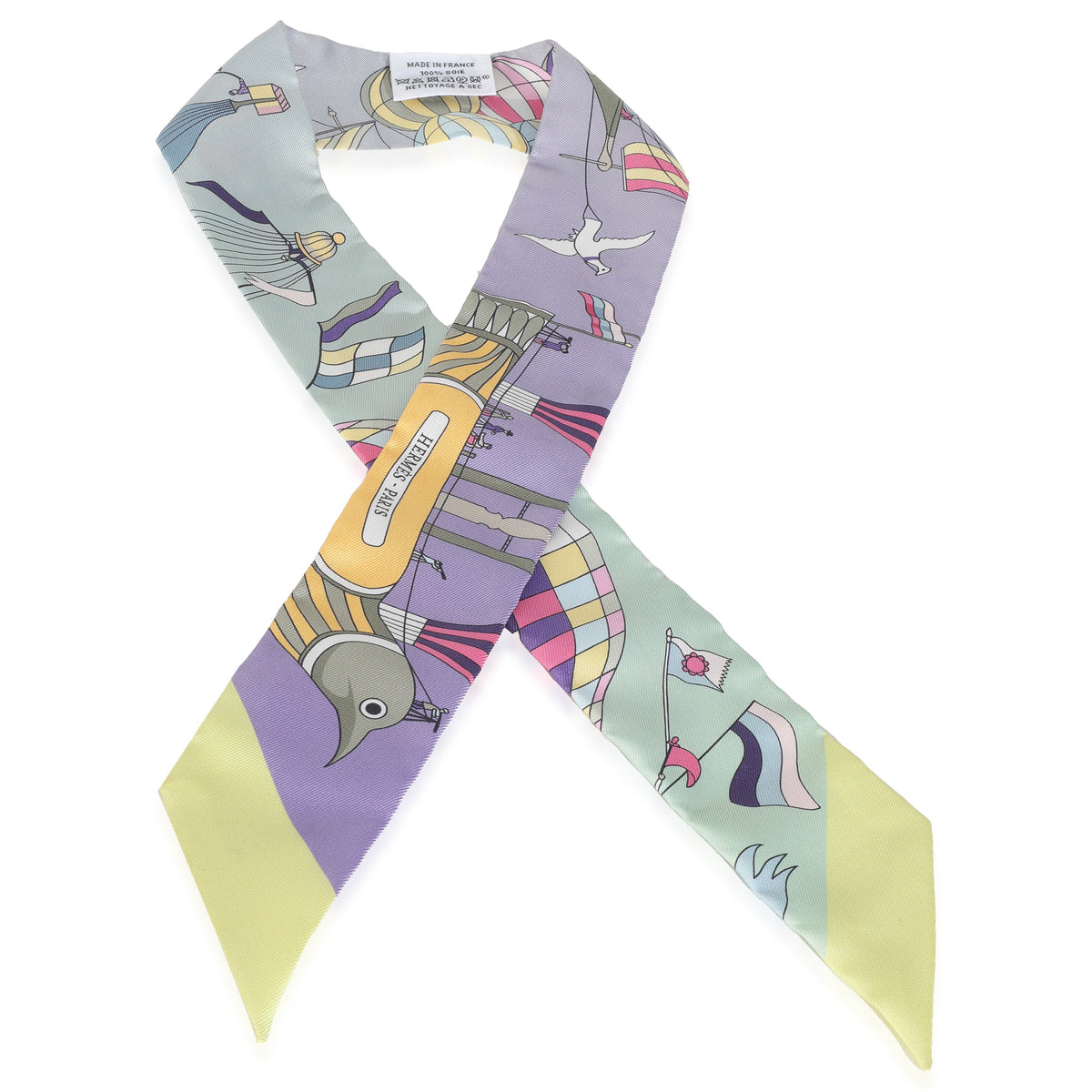 Silk Les Folies Du Ciel Twilly Mauve Jaune Vert Twilly