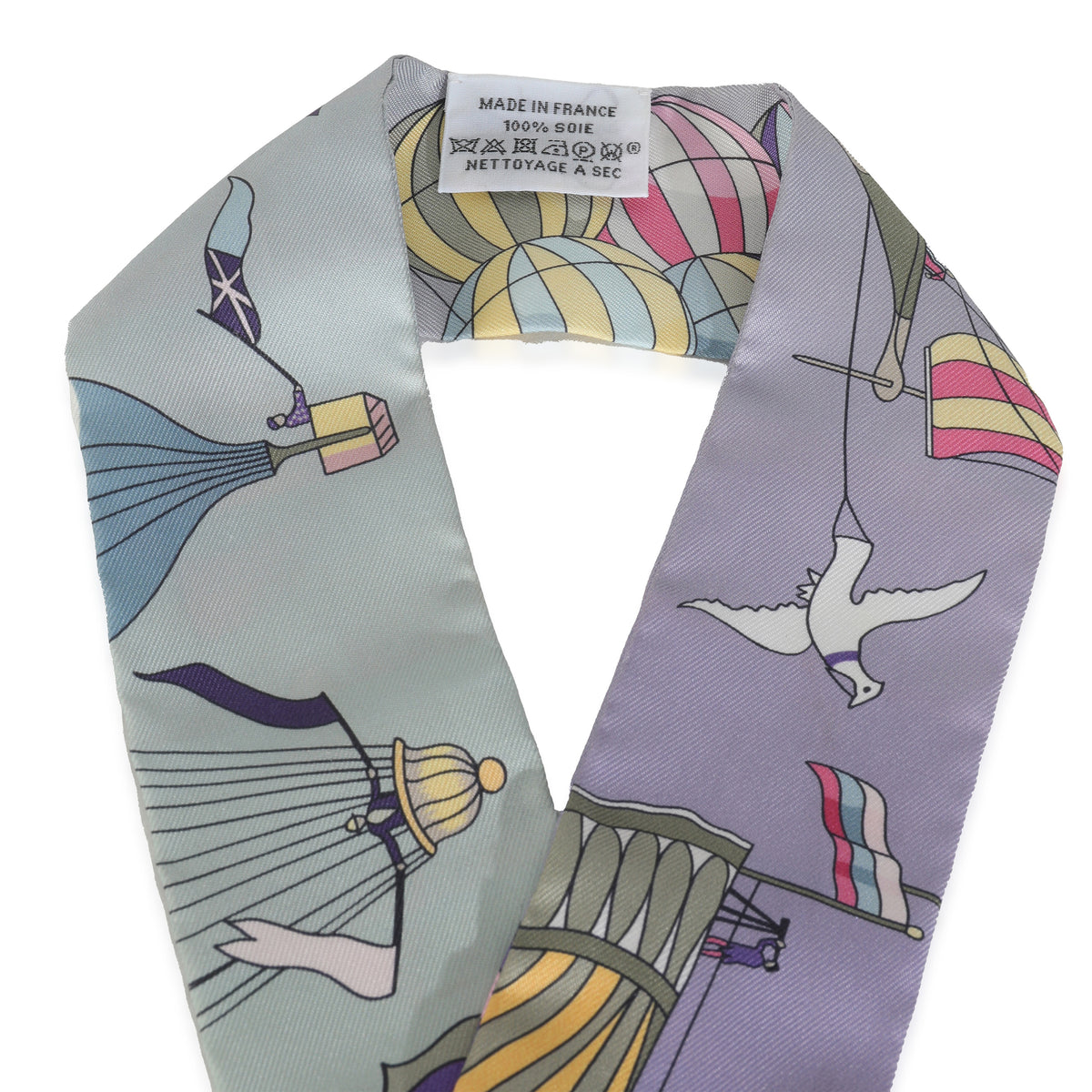 Silk Les Folies Du Ciel Twilly Mauve Jaune Vert Twilly