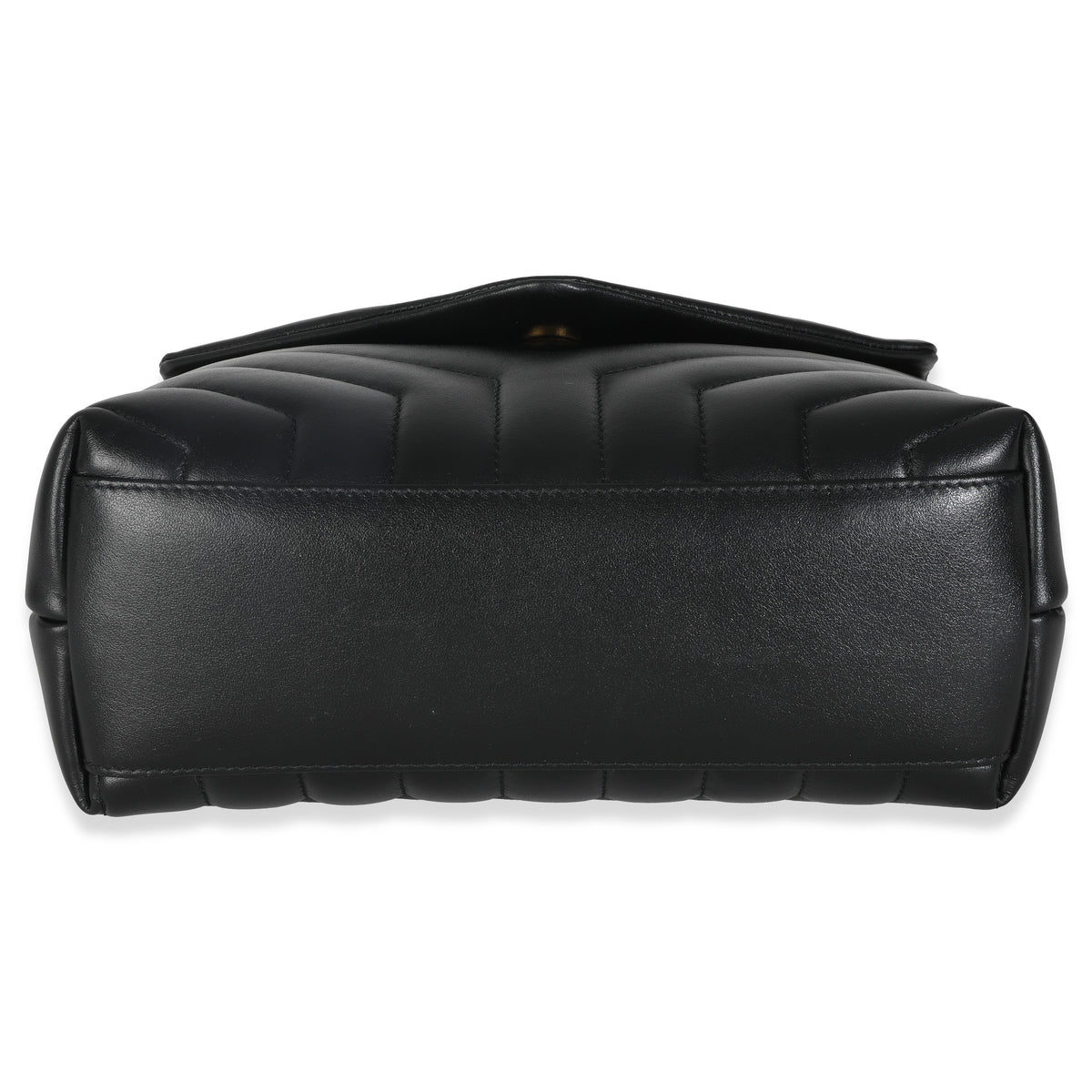 Black Calfskin Y Quilted Monogram Small Loulou Chain Satchel