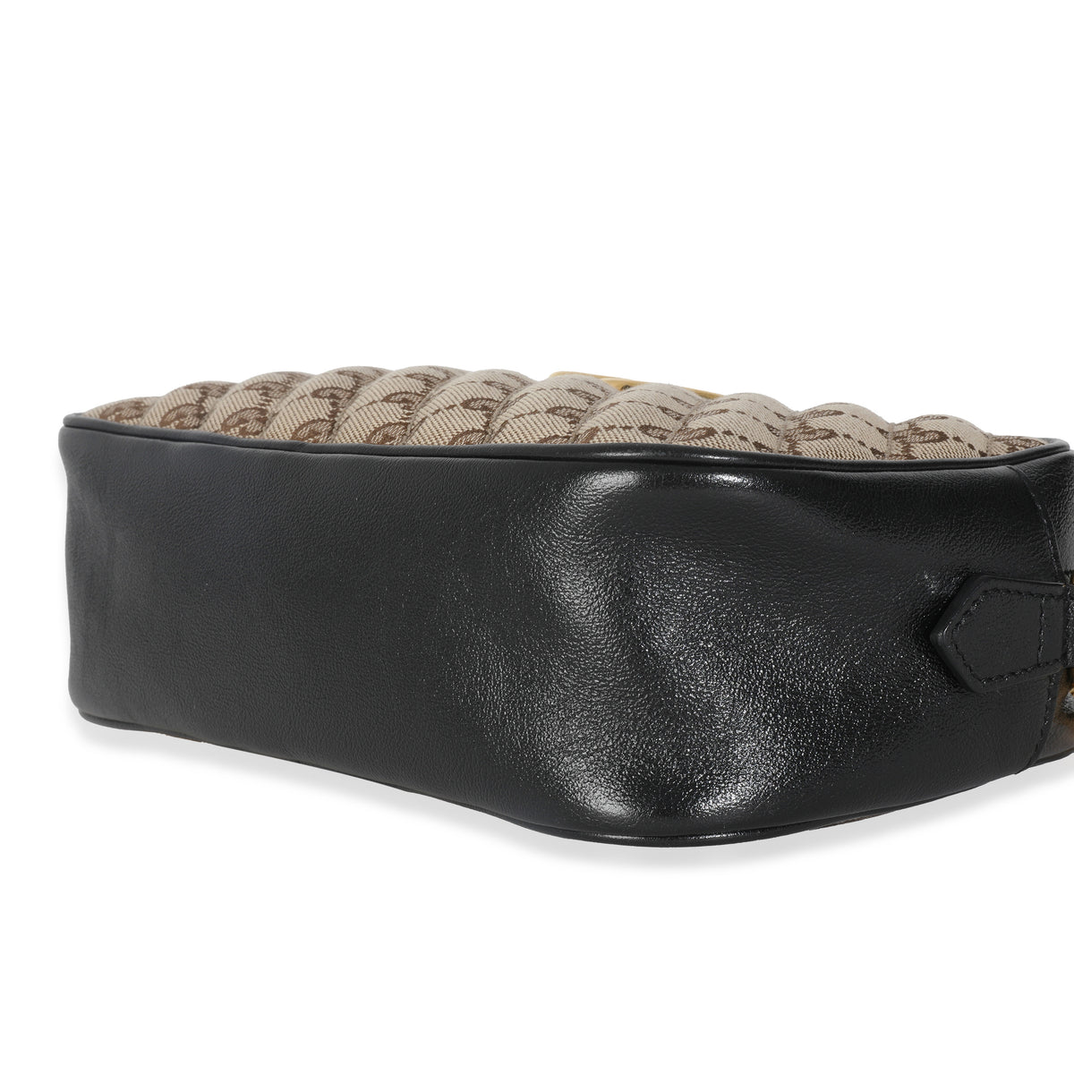 Black Beige Diagonal GG Marmont Camera Bag