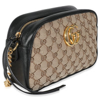 Black Beige Diagonal GG Marmont Camera Bag