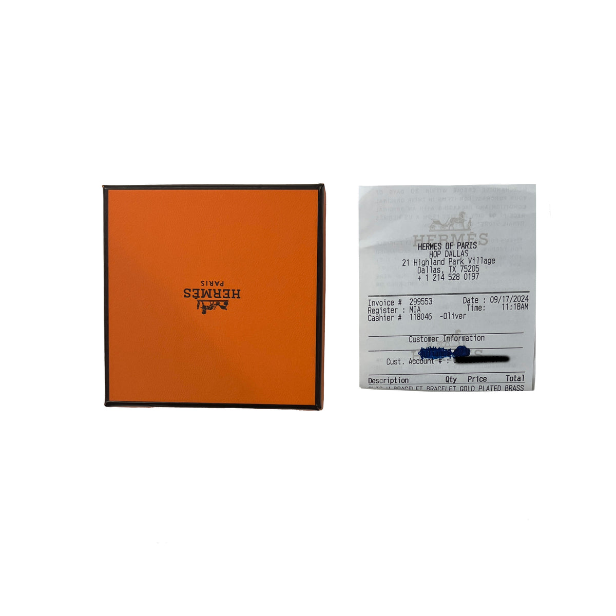 Gold-Plated  Clic H In Orange Fruite Bracelet