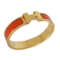 Gold-Plated  Clic H In Orange Fruite Bracelet