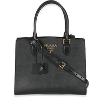 Black Saffiano Double Handle Tote