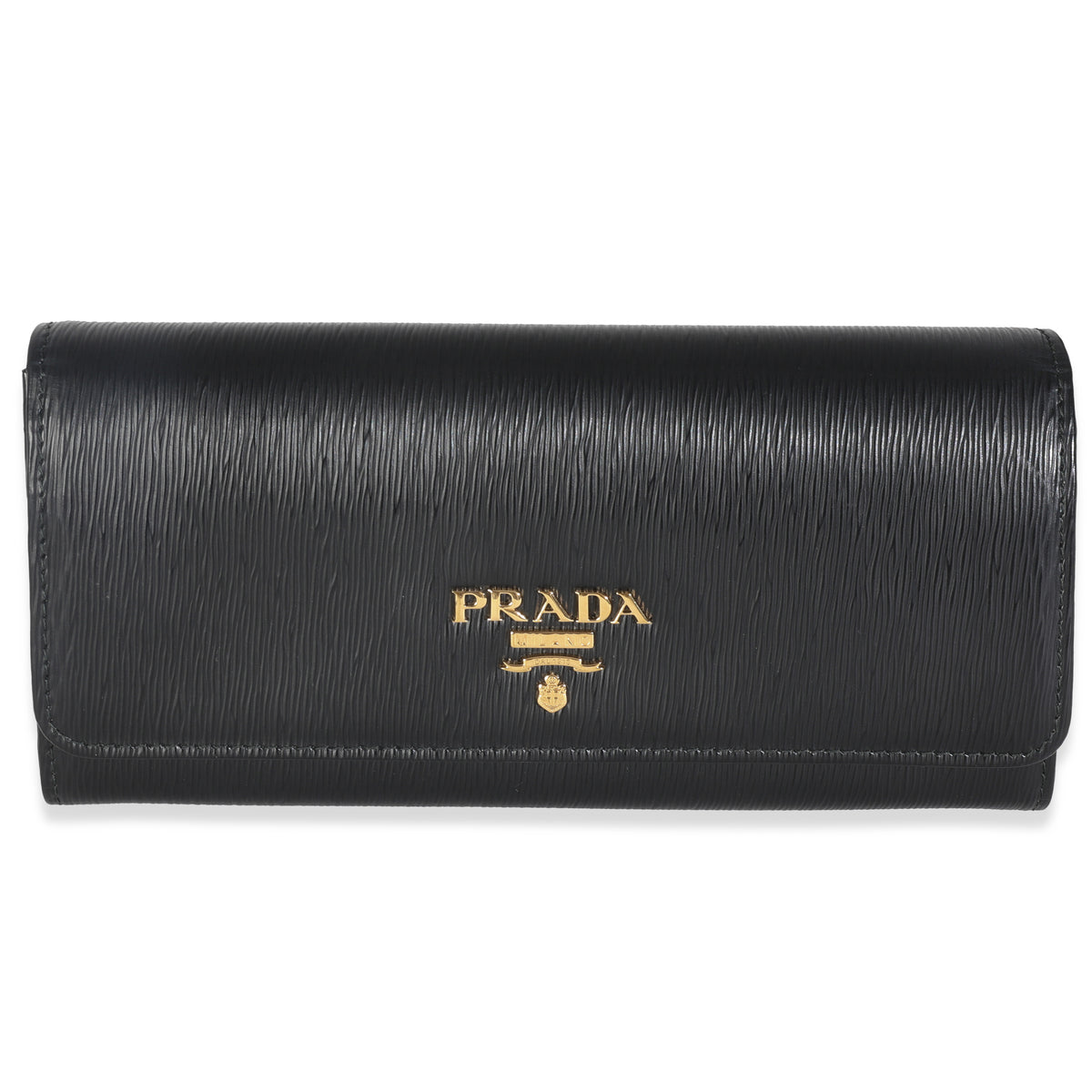 Black Vitello Move Continental Flap Travel Wallet