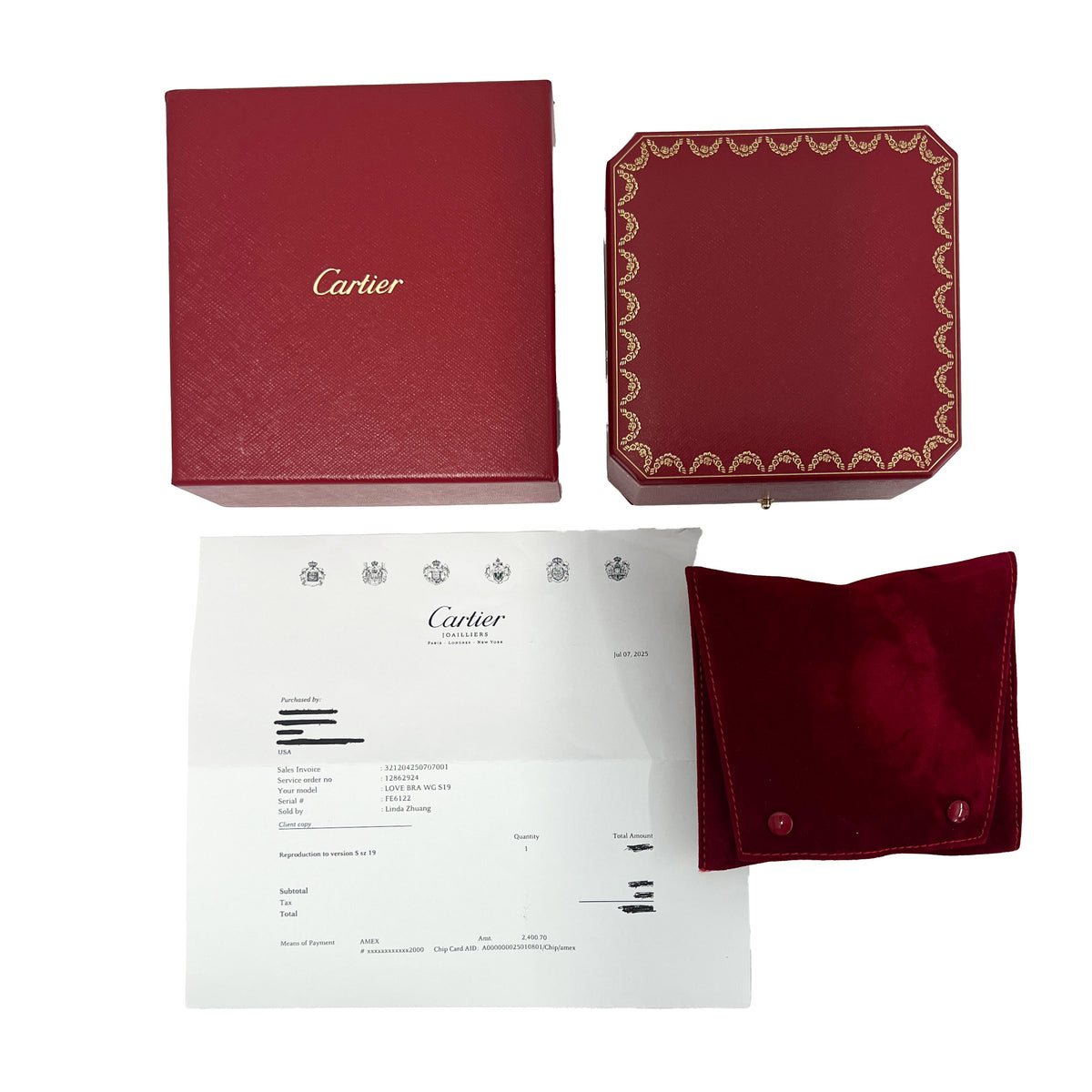 White Gold  Love Bracelet