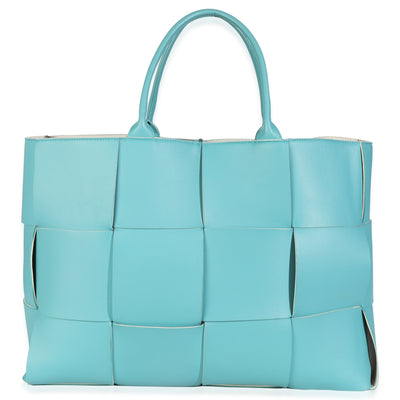 Bottega Veneta Linoleum Nappa Maxi Intrecciato Large Arco Tote Handbag fv