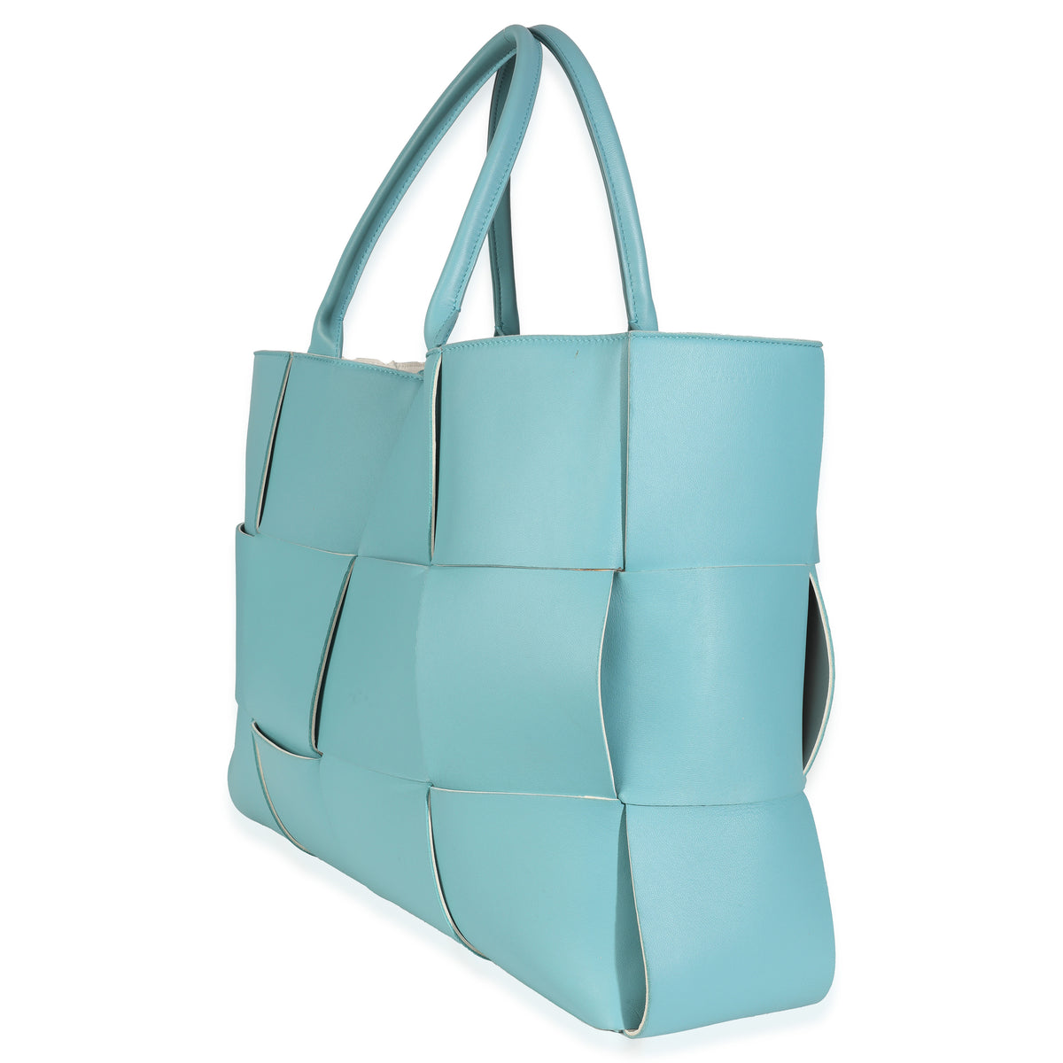 Bottega Veneta Linoleum Nappa Maxi Intrecciato Large Arco Tote Handbag sv
