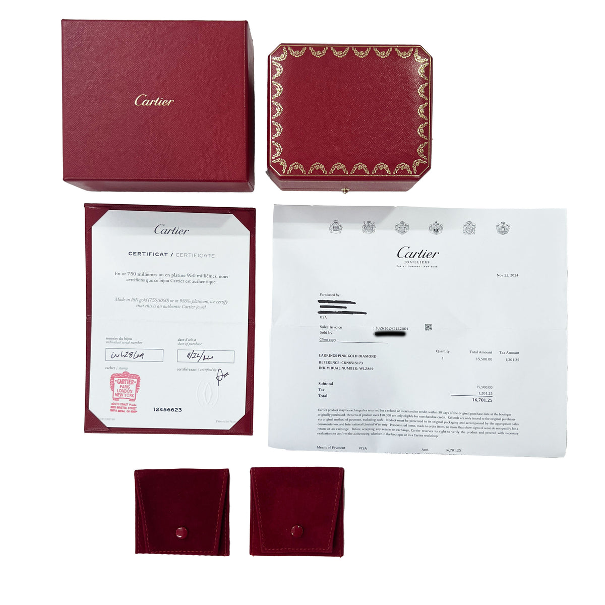 Rose Gold Diamond Clash de Cartier Earrings