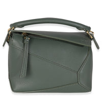 Khaki Green Calfskin Mini Puzzle Edge Bag