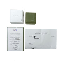 Yellow Gold Mother Of Pearl and Diamond Vintage Alhambra Ring