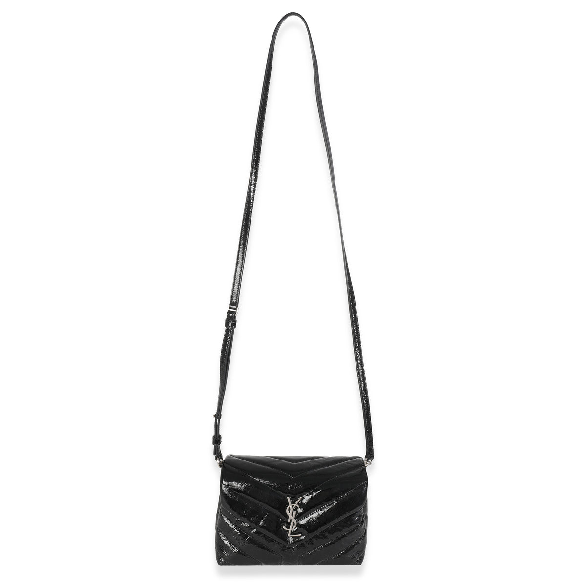 Black Quilted Patent Toy Loulou