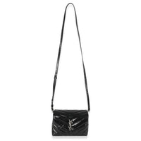 Black Quilted Patent Toy Loulou