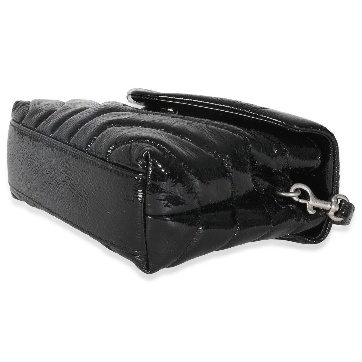 Black Quilted Patent Toy Loulou