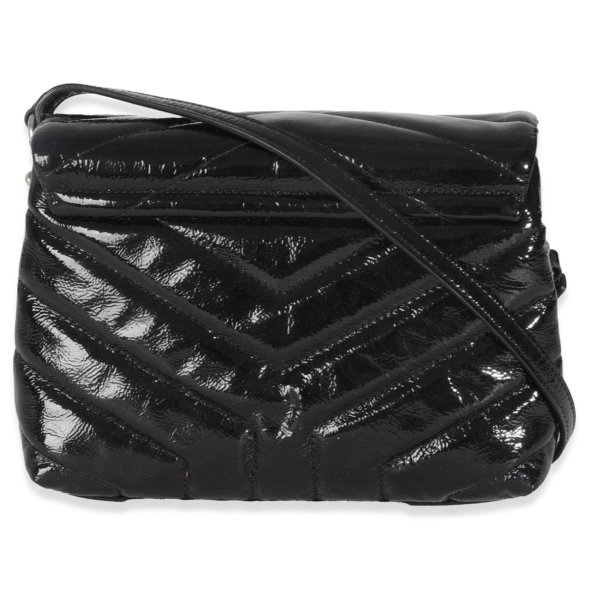 Black Quilted Patent Toy Loulou
