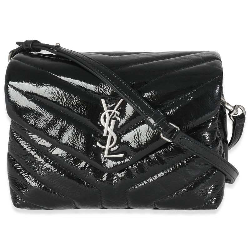 Black Quilted Patent Toy Loulou