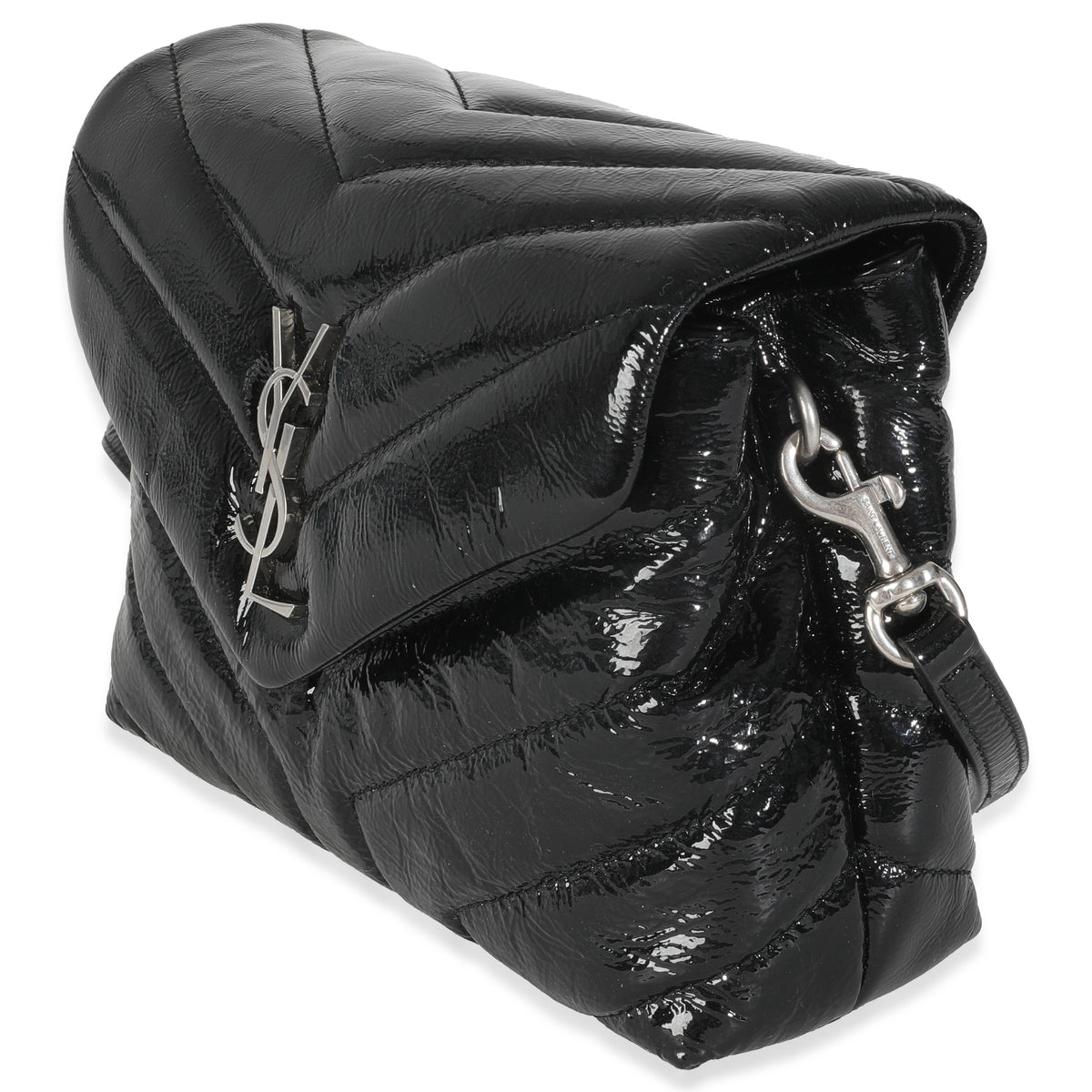 Black Quilted Patent Toy Loulou