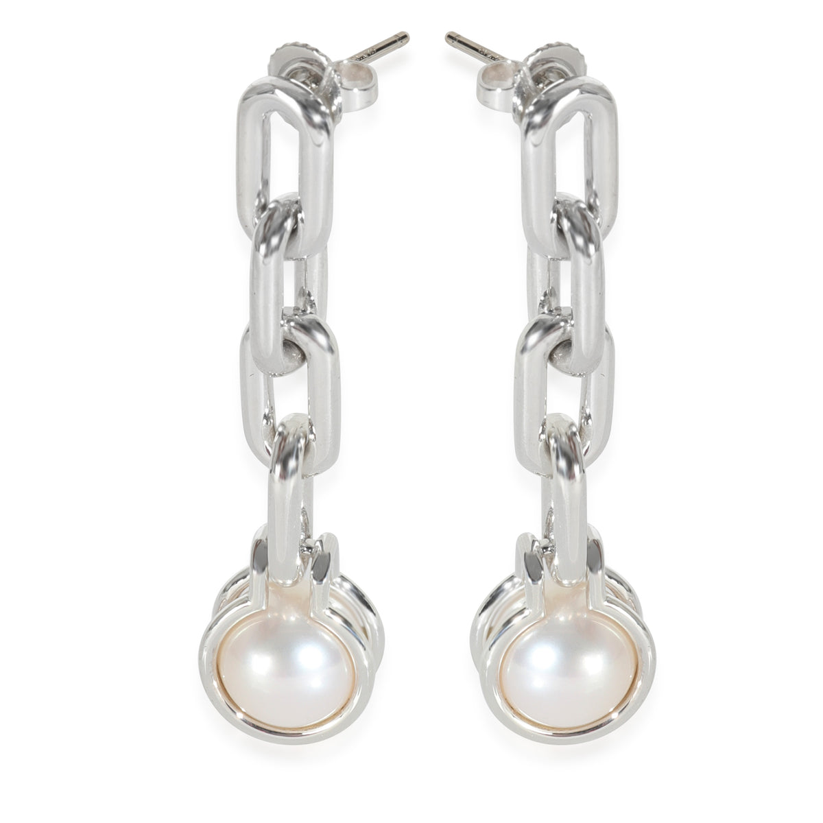 Sterling Silver Pearl HardWear Earrings