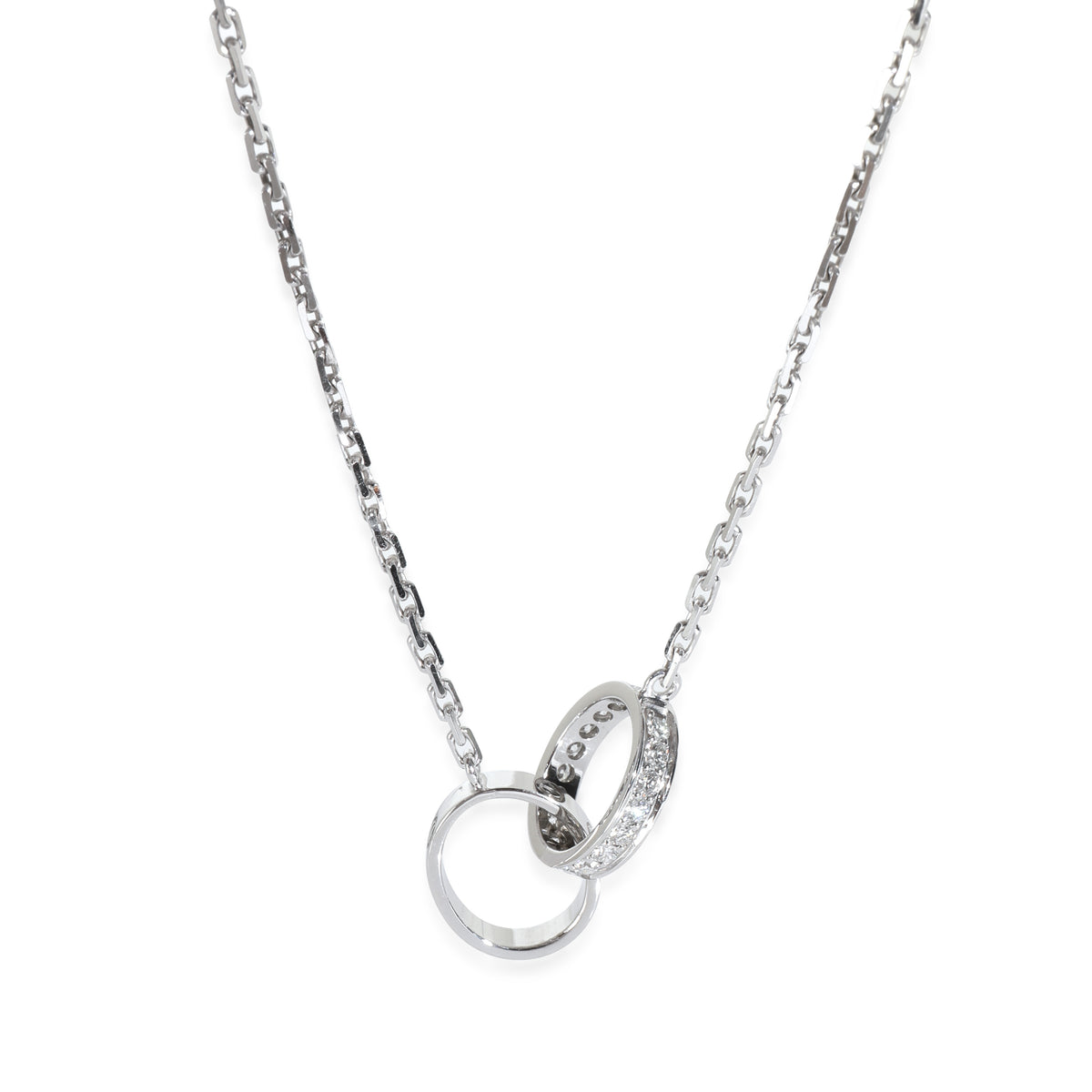 White Gold Diamond Love Necklace