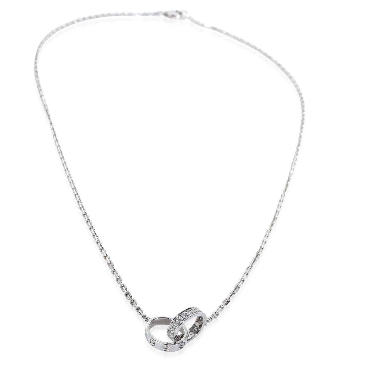 White Gold Diamond Love Necklace