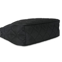 Black Tessuto Quilted Nylon Chain Bag
