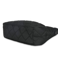 Black Tessuto Quilted Nylon Chain Bag