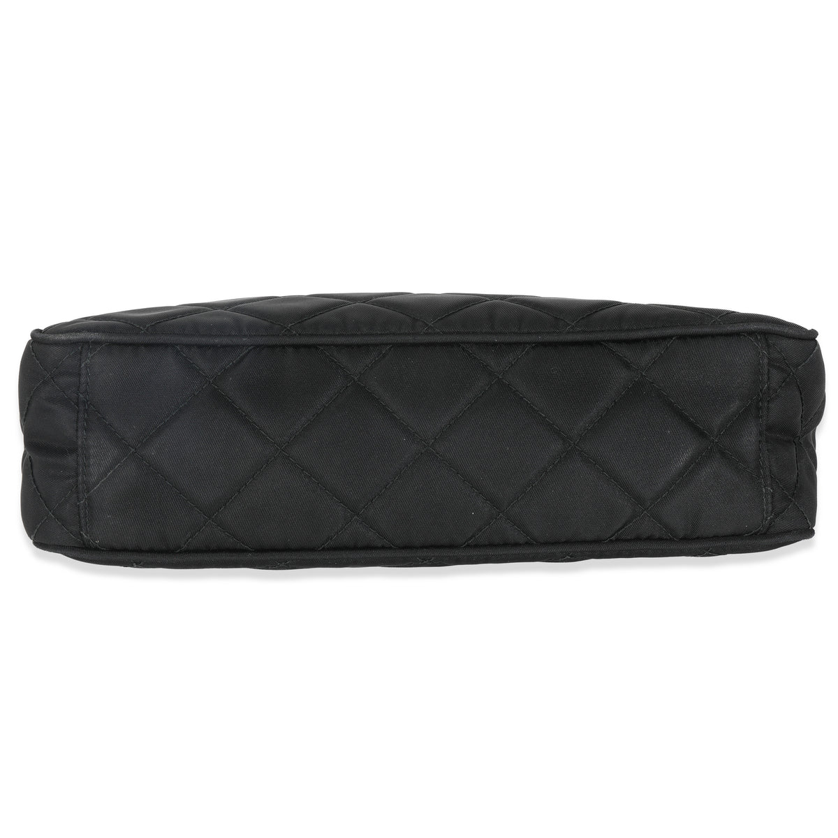 Black Tessuto Quilted Nylon Chain Bag