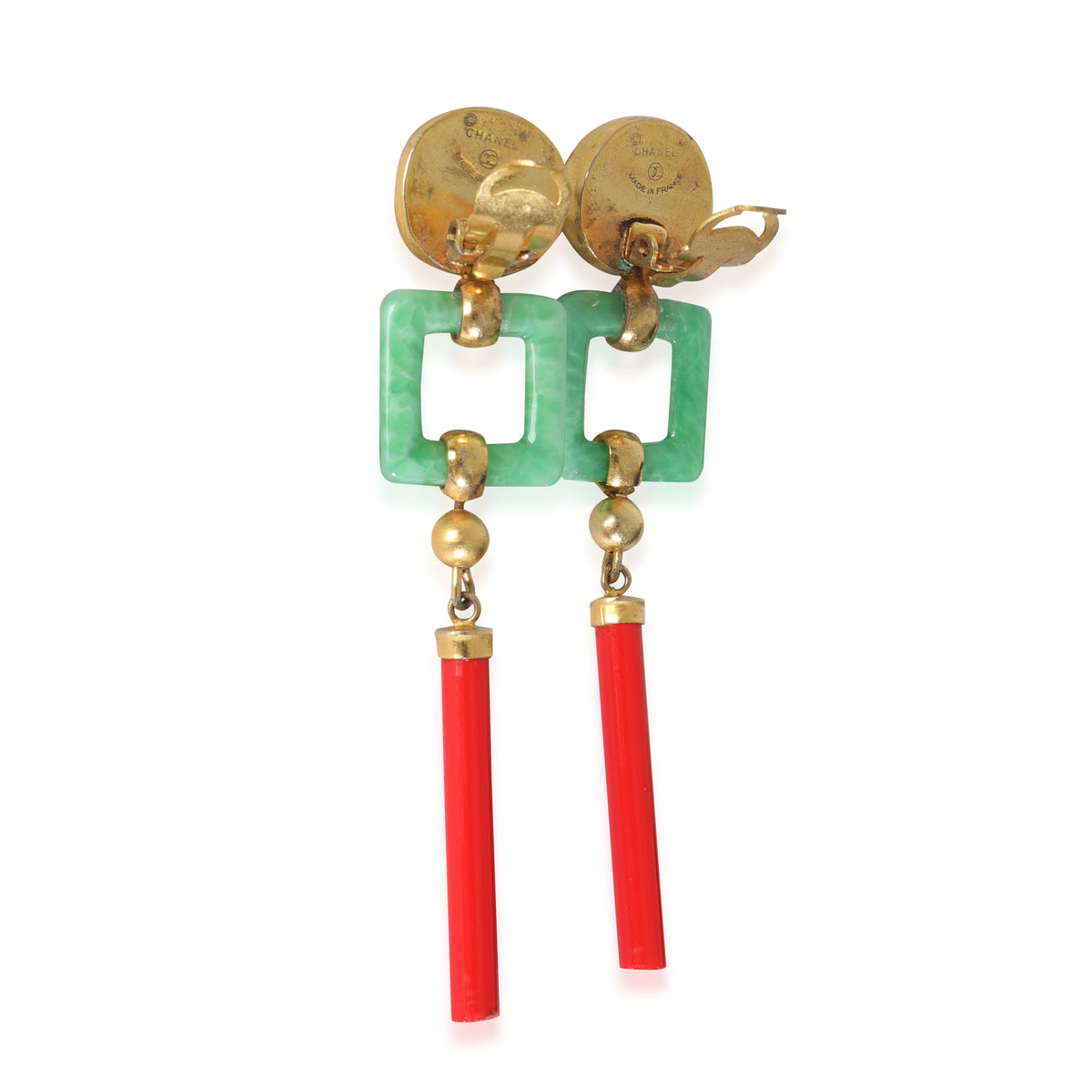 Gold-Plated  Vintage Gripoix Earrings