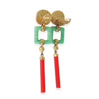 Gold-Plated  Vintage Gripoix Earrings