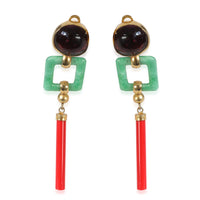 Gold-Plated  Vintage Gripoix Earrings