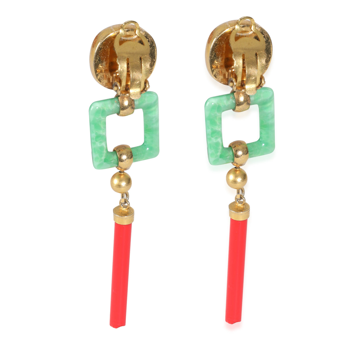 Gold-Plated  Vintage Gripoix Earrings