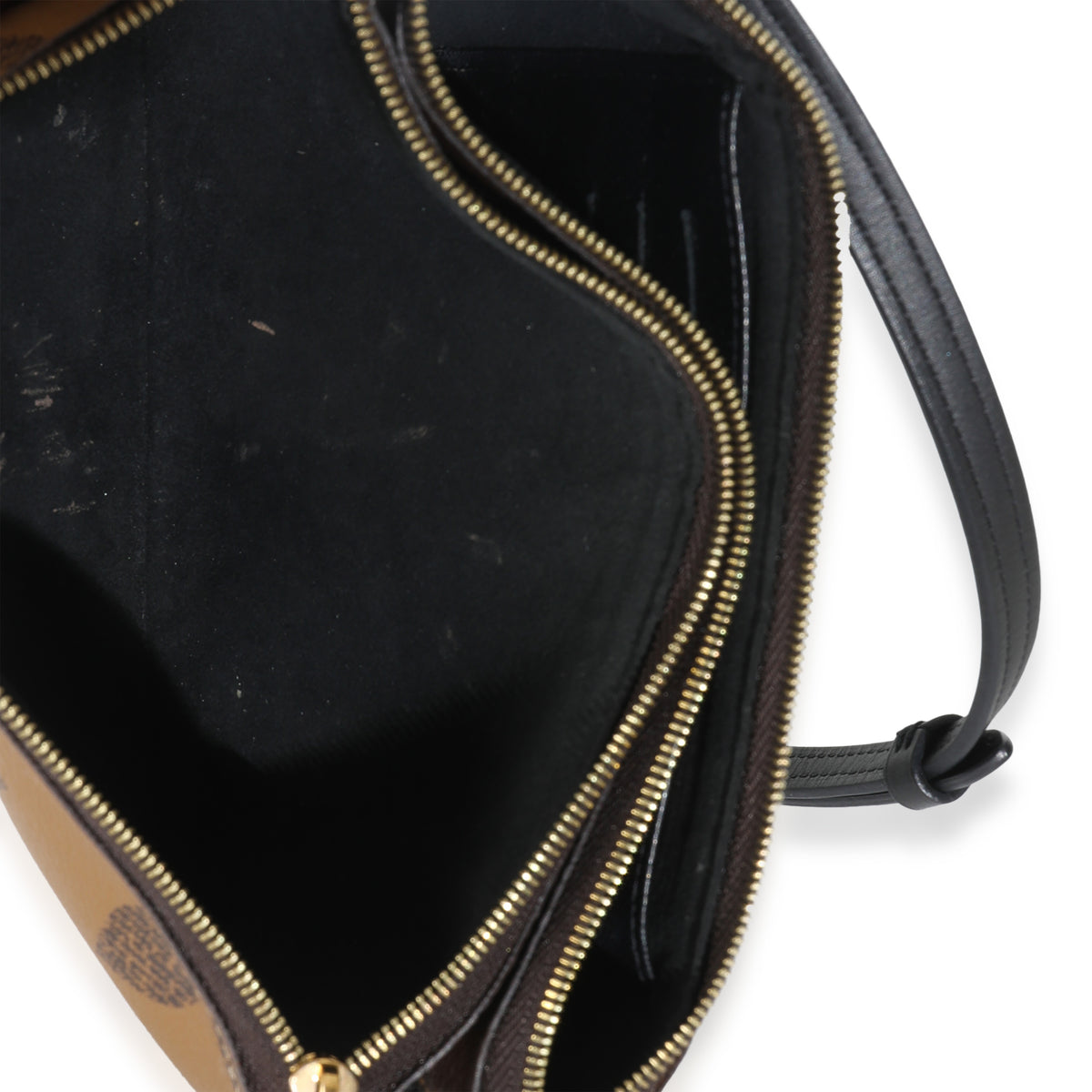 Reverse Monogram Giant Canvas Double Zip Pochette