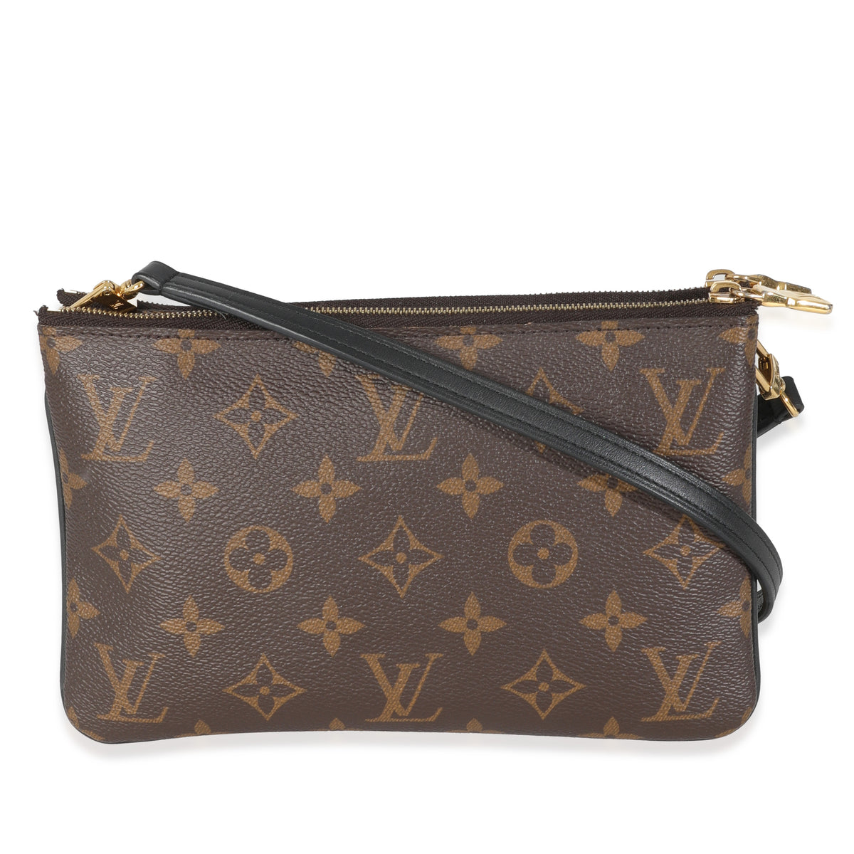 Reverse Monogram Giant Canvas Double Zip Pochette