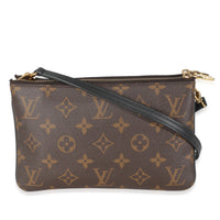 Reverse Monogram Giant Canvas Double Zip Pochette