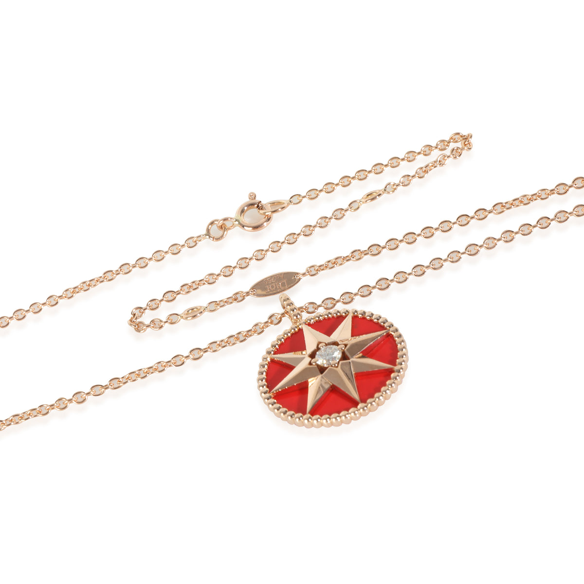 Rose Gold Diamond Medium Model Rose Des Vents Pendant