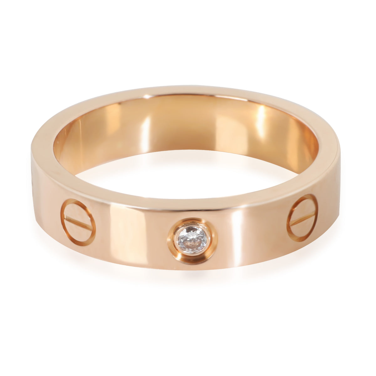 Rose Gold Diamond Small Model Love Ring