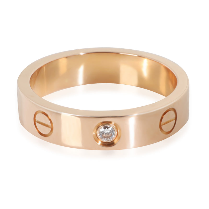 Rose Gold Diamond Small Model Love Ring