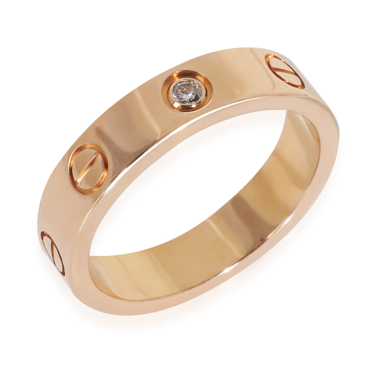 Rose Gold Diamond Small Model Love Ring