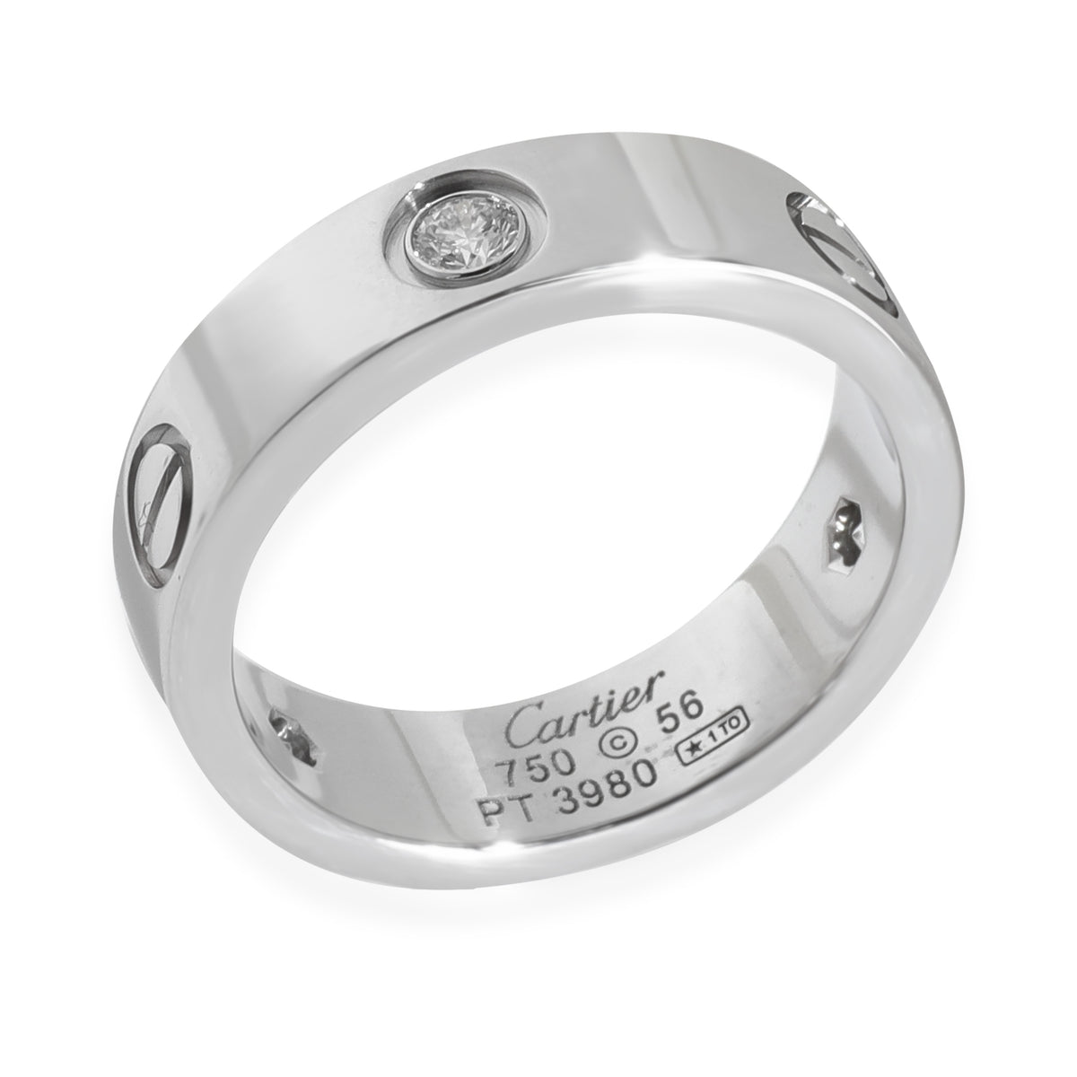 White Gold Diamond Love Ring